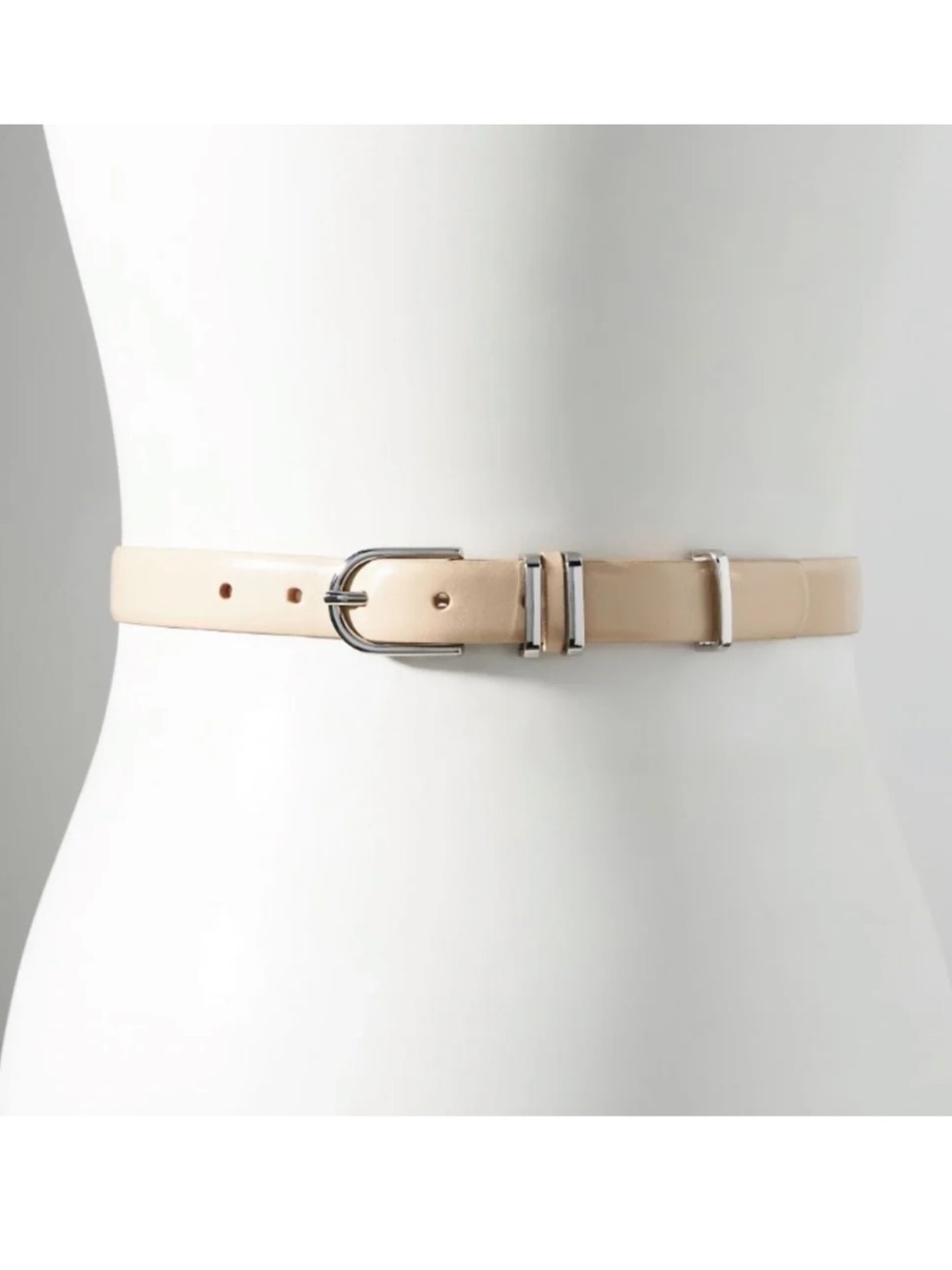 NWT By Anthropologie Basic Keeper Belt Cream Size M
